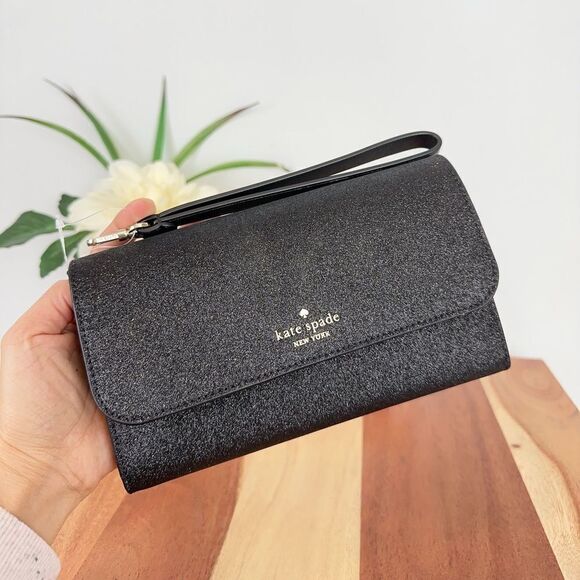 NWT Kate Spade Glimmer Boxed Medium Flap Wristlet - Picture 8 of 10